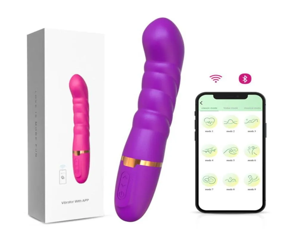 G Krachtige Spot-vibrators voor vrouwen APP Remote Bluetooth-dildo Clitorisstimulator Vagina Massager Vrouwelijke Masturbator Volwassen speelgoed6987913