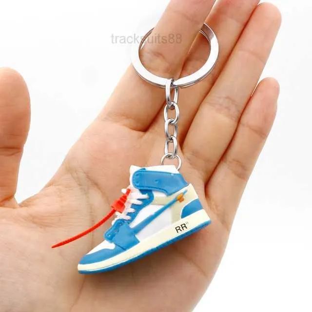 Mini Keychains Lanyards Emation 3D Basketball Shoes Three Nsional Model Keychain Sneakers Couple Souvenir Mobile Phone Key Pendant D ba F22