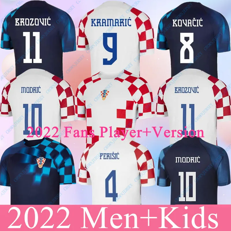 2023 Croacia MODRIC T-shirt de football maillots équipe nationale MANDZUKIC PERISIC KALINIC 22 23 Maillot de football Croatie KOVACIC Rakitic Kramaric uniformes