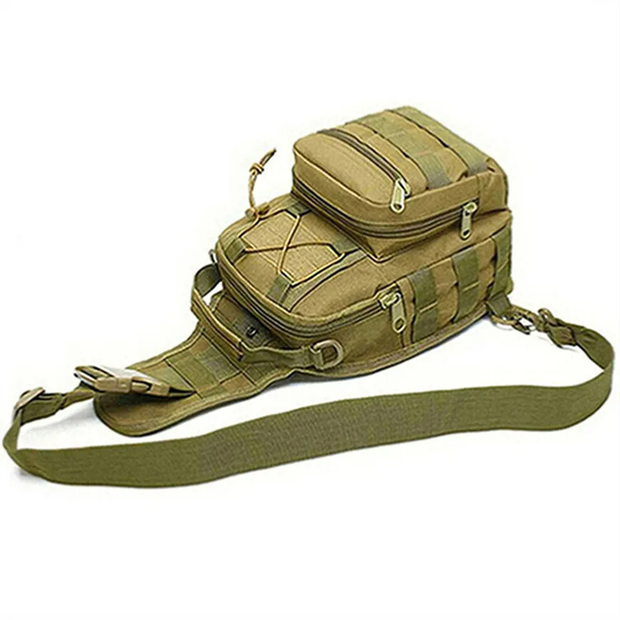 Ao ar livre militar tático estilingue esporte viagem peito saco de ombro para homens mulheres sacos crossbody caminhadas equipamentos acampamento a44