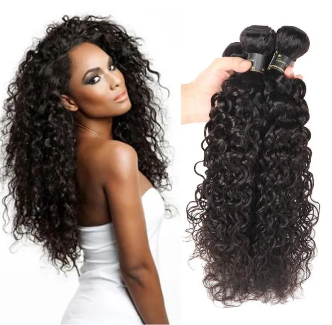 Malaisiens Vierge Cheveux Bundles Humides et Ondulés Crépus Bouclés Lâche Vague Profonde Vague de Corps Droite Extensions de Cheveux Humains7214131