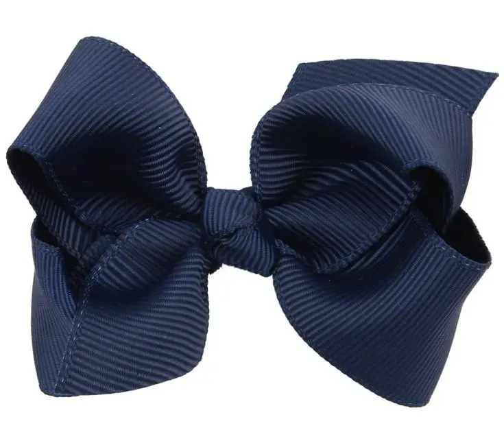 hot sale Korean 3 INCH Grosgrain Ribbon Hairbows Baby Girl Accessories With Clip Boutique Hair Bows Hairpins Hair ties