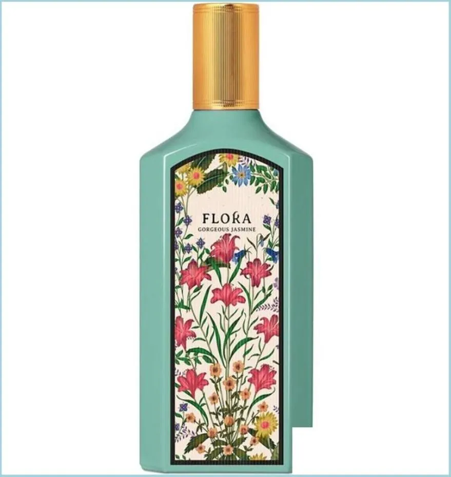 香水ボトル最新の豪華なデザインケルンの女性あたり植物のゴージャスなジャスミン100ml最高バージョンのクラシックスタイル長続きする時間1364561