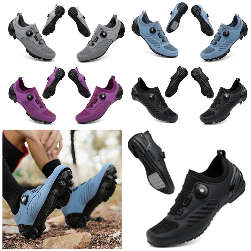 Designer Cycling Shoes Men Sports Dirt Road Cykelskor Flat Speed ​​Cycling Sneakers lägenheter Moundatain Bicycle Footwear Spd Cleats Shoes 36-47 GAI