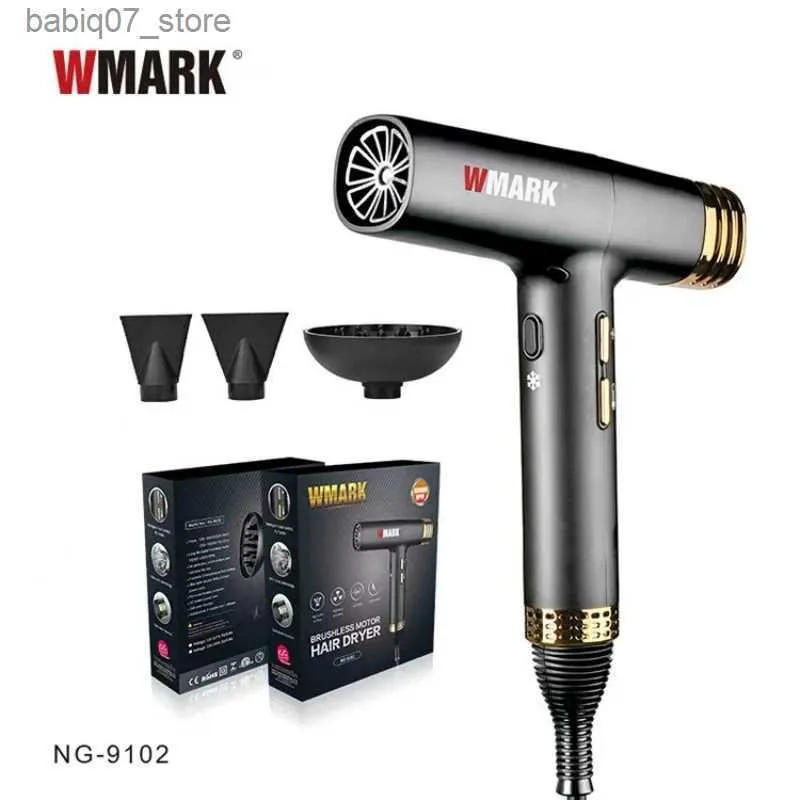 Secadores de cabelo WMARK Motor sem escova Quente e frio Vento forte Secador de cabelo profissional Secador de cabelo inteligente com temperatura constante Q240306