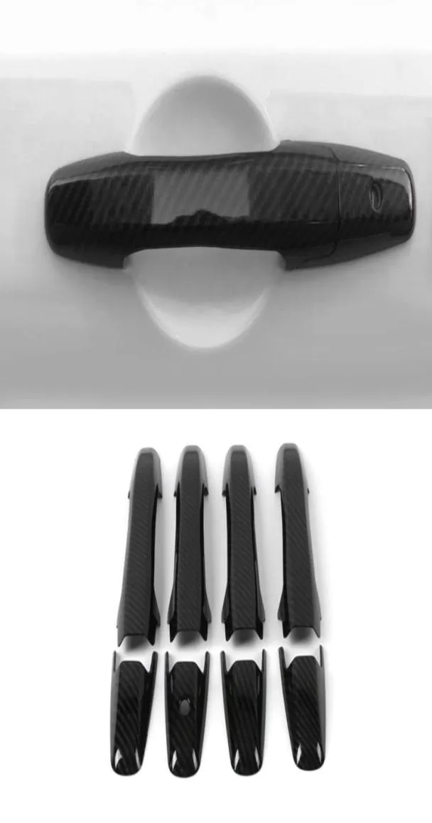 Car Accessories ABS Carbon Gate Door Handle Trim Frame Sticker Cover Exterior Decoration Molding for Honda Civic 8th 20052011256484436629