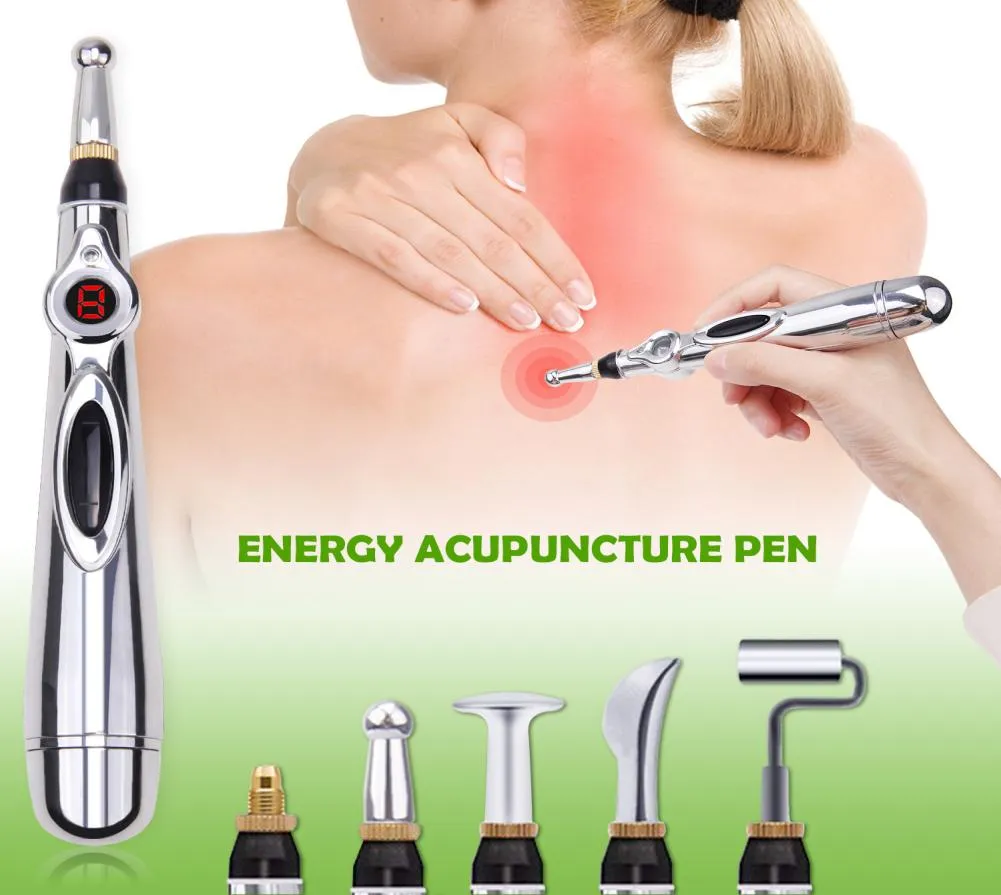 Elektronisk akupunktur penna elektrisk meridianer terapi läker massage penna meridian energ Pen relief smärtverktyg massage verktyg8478168