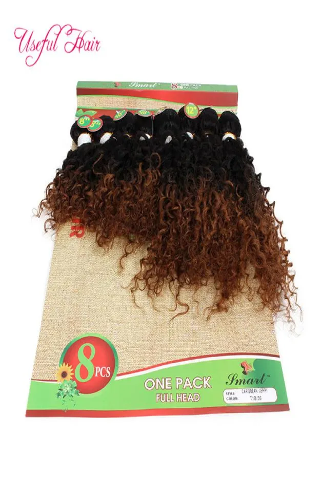 8pcllot One Head Human Hair Extensions Bugre Włosy Włosy luźne fala głębokie kręcone brazylijskie włosy 250G Kinky Curly Black Brazili8328702