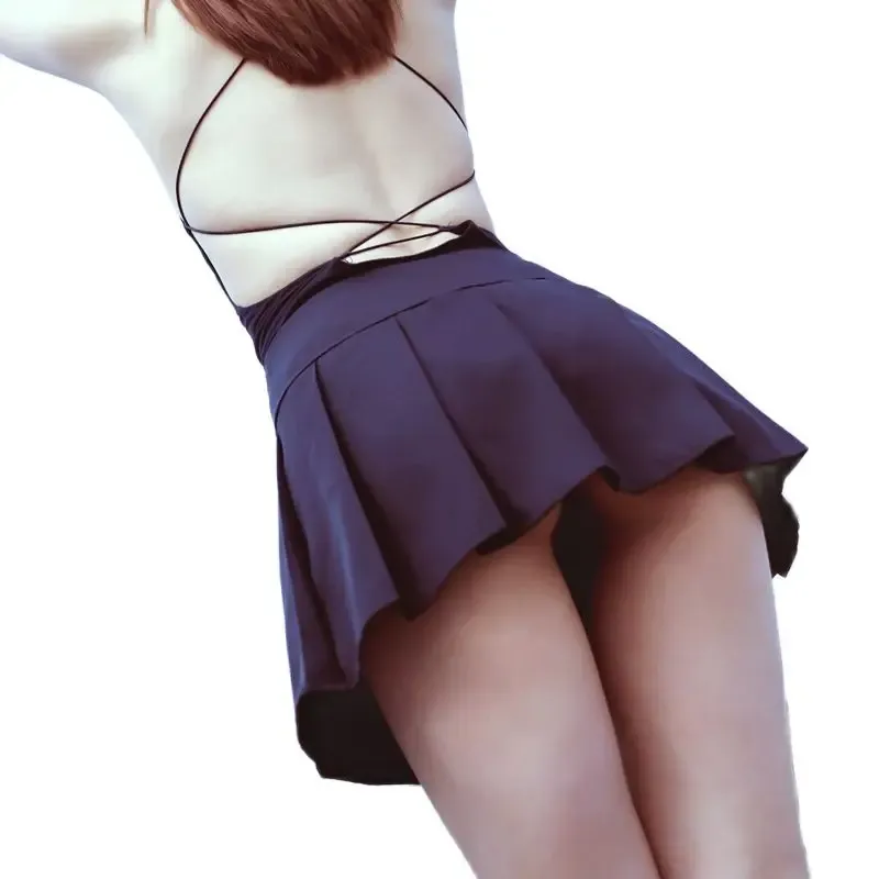 Saia preta ultra curta mini saia fina versátil para mulheres kawaii zíper fenda divisão saia plissada sexy hip minissaia faculdade japonesa