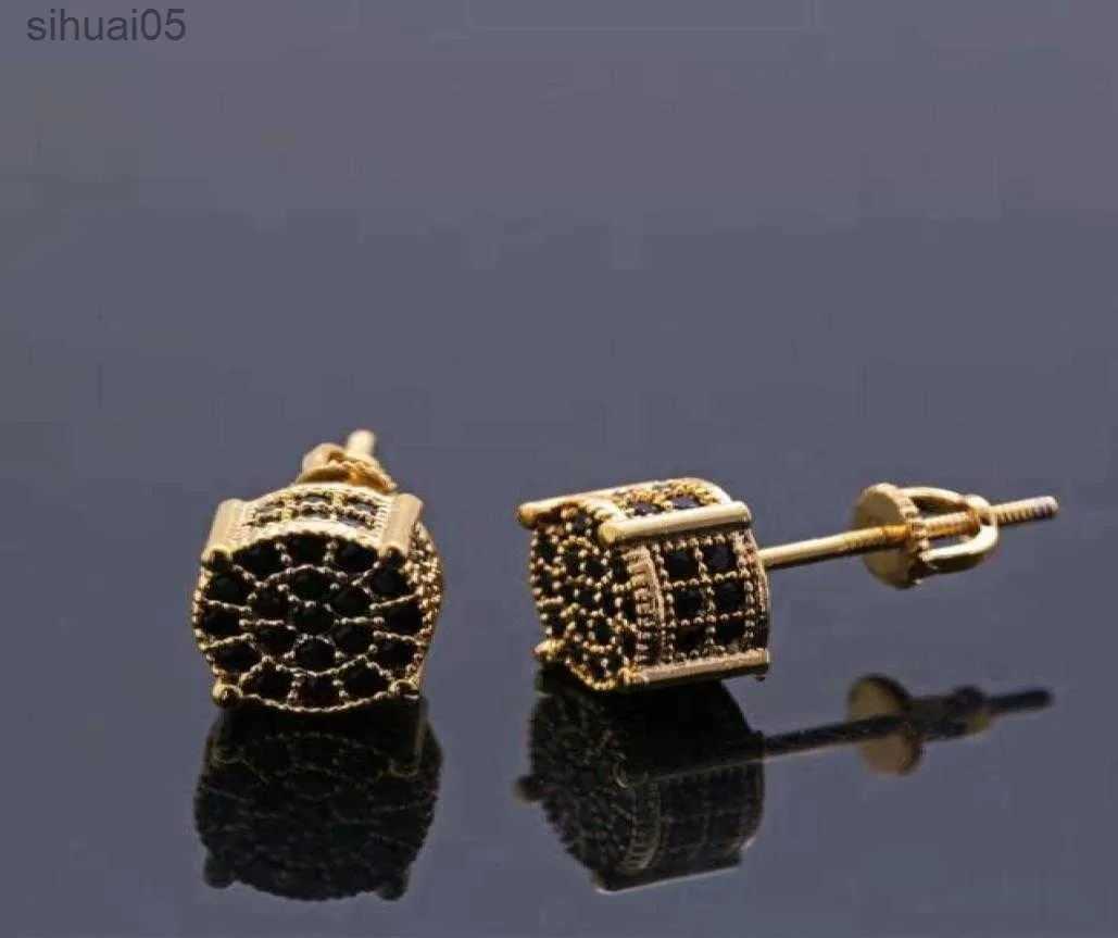 Stud hop iced out ear studs luxury designer bling earrings fashion ear birthday gifts6933495 240306