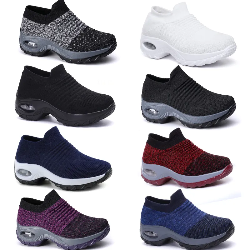 Large size men women's shoes cushion flying woven sports shoes hooded shoes fashionable rocking shoes GAI casual shoes socks shoes 35-43 62 trendings