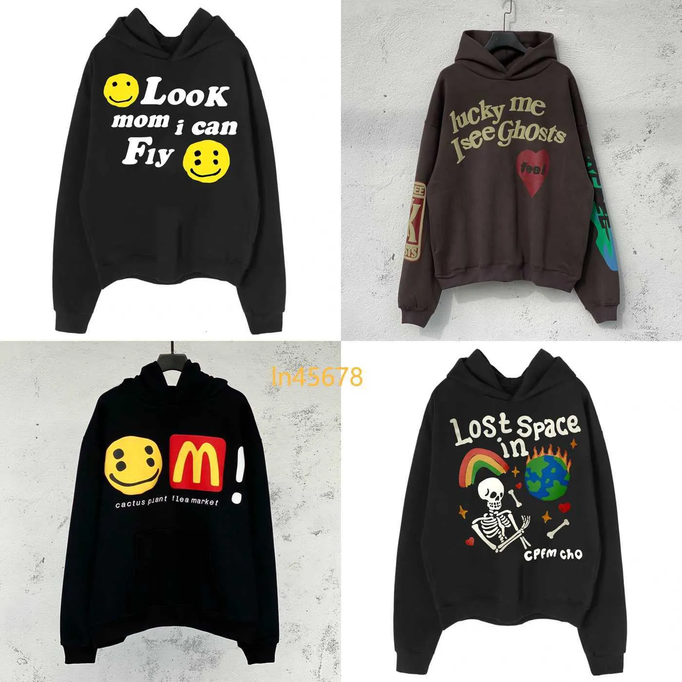 Hommes Designer CPFM KIDS SEE GHOSTS CHO Perdu dans l'espace Street hip-hop Sweats à capuche Polaire Pur Coton Hommes Femmes Pull à capuche Look maman je peux voler Sweats à capuche de sport MD 2024