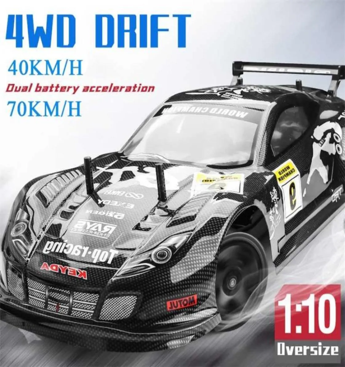 Rc 4wd противоударный высокоскоростной автомобиль 40 км соревнования по дрифту гонки по пересеченной местности для мальчиков Children039s игрушечный автомобиль с дистанционным управлением 22011477073641426