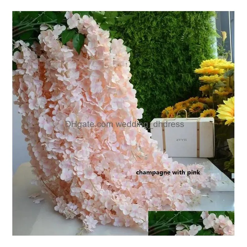 Wedding Decorations Artificial Wisteria Vine Rattan Silk Flower 1.5 Meter Centerpieces Bouquet Garland Ornament Drop Delivery Party Dhksx