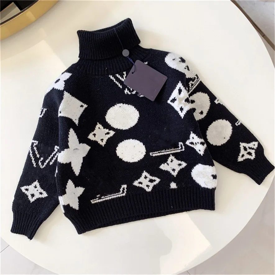 Barns designertröja märke neutral högkvalitativ tröja baby jumper höst och vinter barn varm hög kvalitet 90-150 cm a8