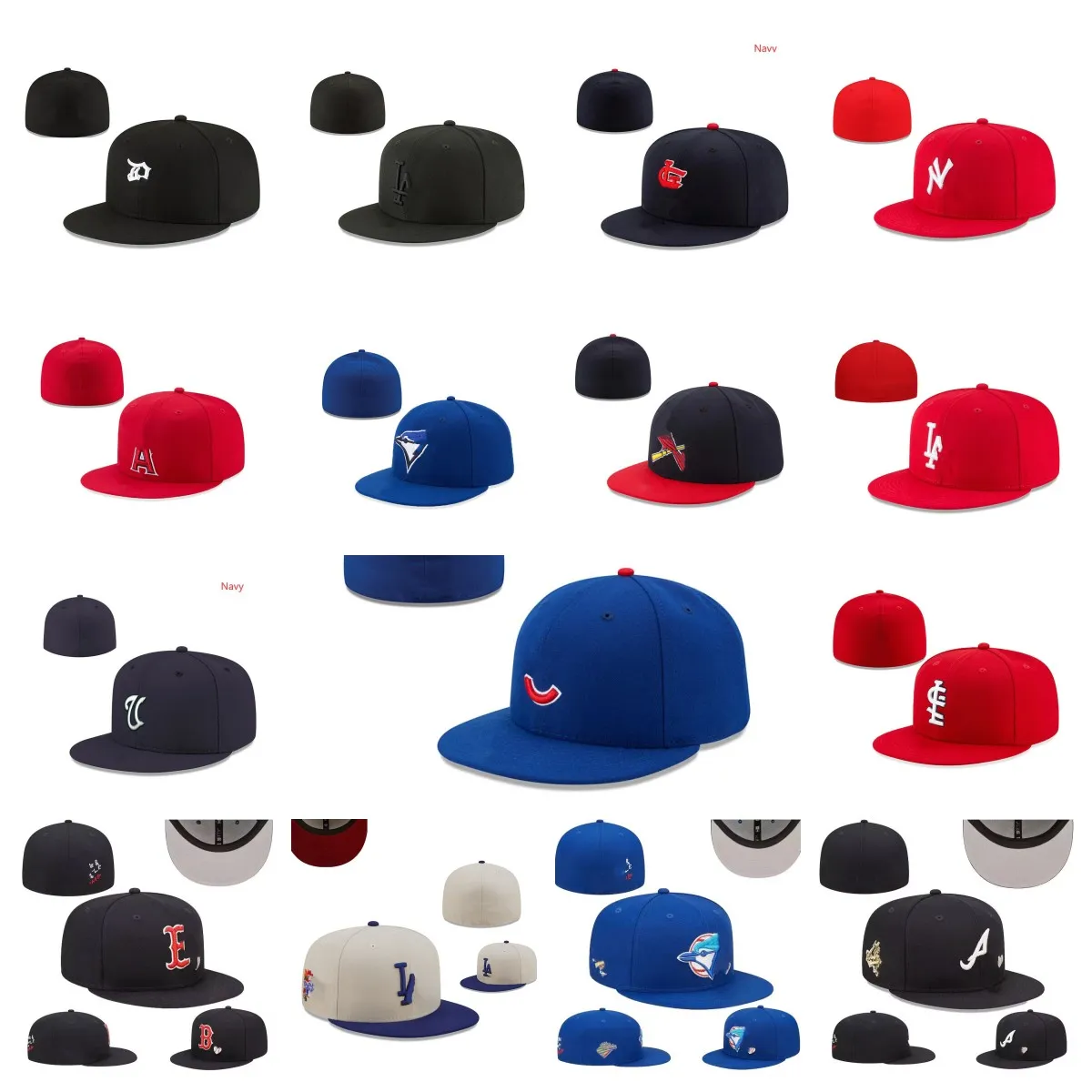 Fitted Hats Baskball Snapbacks Ball Hat Ayarlanabilir Futbol Kapakları Tüm Takım Açık Hava Spor Nakışları Güneş Tam Kapalı Balıkçı Esnek Kapak Orijinal Etiketle