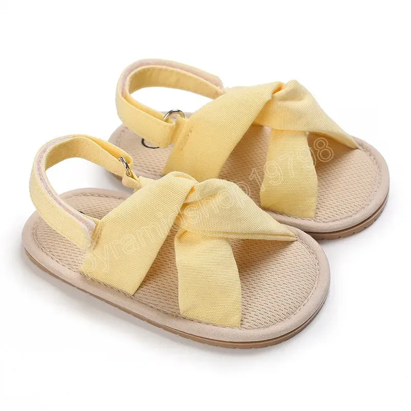 Infant Baby Girl Shoes Toddler Flats Sandals Premium Soft Rubber Sole Anti-Slip Summer Children Lace First Walker Shoes