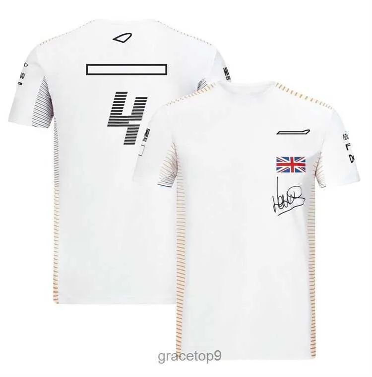 Herrpolos F1 Driver T-shirt Mens Team Uniform kortärmad fläktkläder Casual Sports Round Neck Racing Suit kan anpassas 5AW6