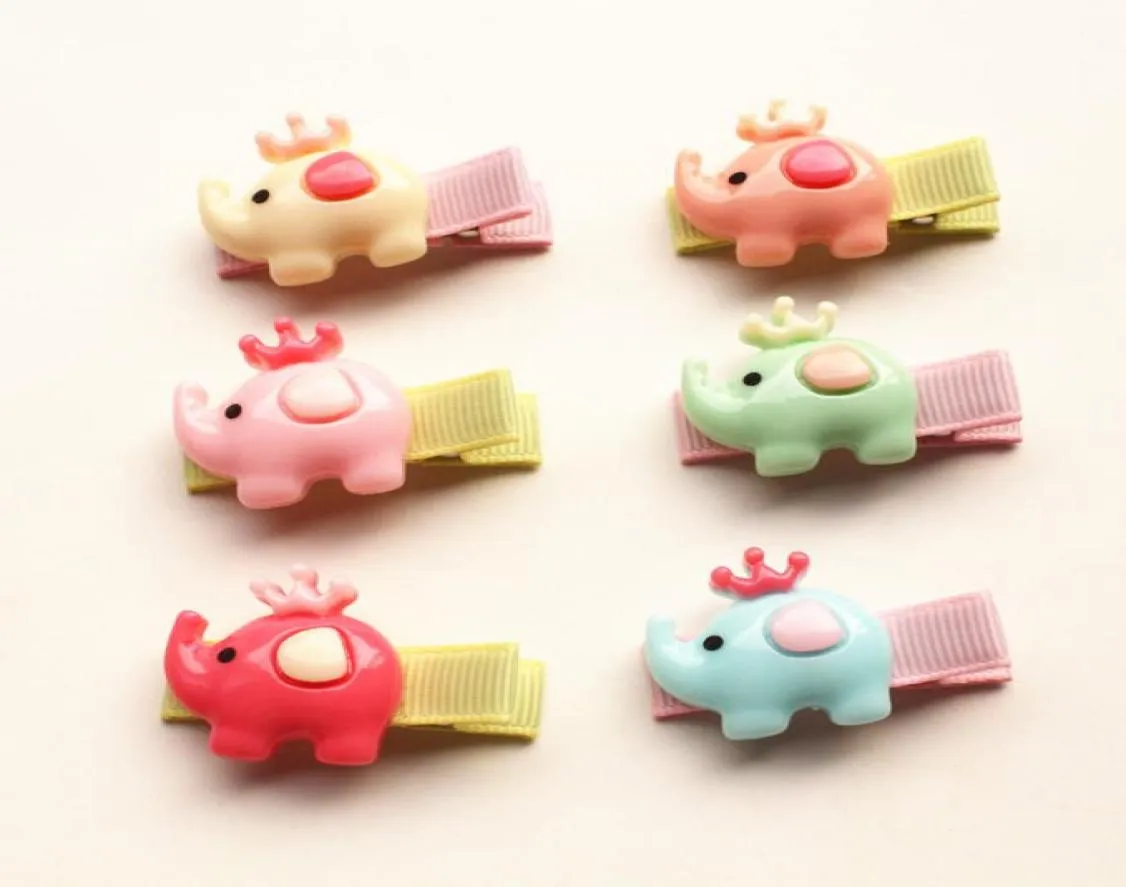 2018 New Baby Hairpins 30pcslot Plastic Cute Kids Hair Clips Children Hairpin Elephant Whole Mini Cartton Elephant Hair Barre8031047