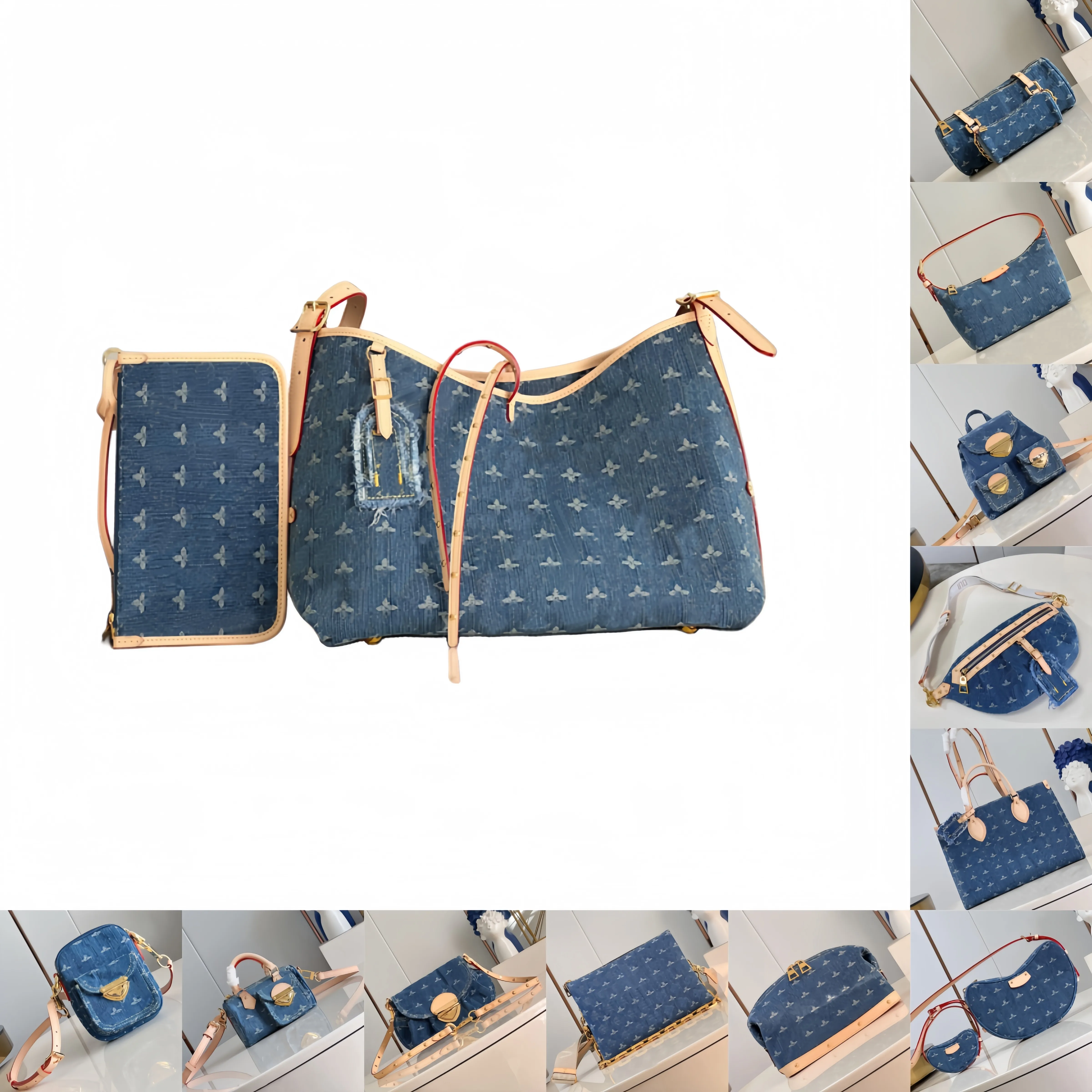 2024 Denim sac concepteur sacs à bandoulière femmes sac fourre-tout sacs à main de luxe grande capacité sac à provisions bandoulière sac à dos M46855