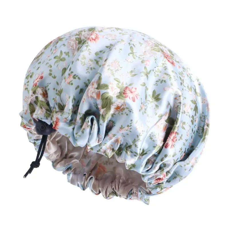 Adjustable Reversible Satin Kids Bonnet Satin Lining Night Sleep Caps Children Girl Chemo Cap Headwear Hair Care Soft Cute Hat