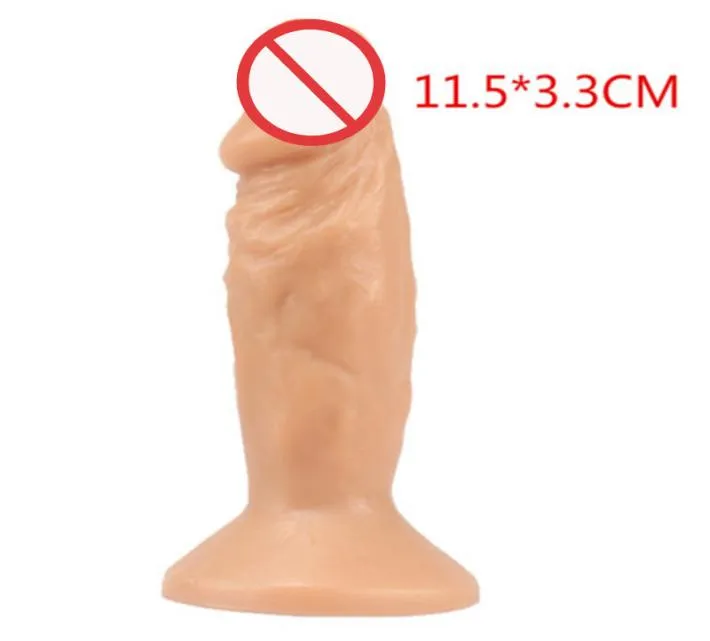 45 Zoll realistischer Minidildo für Frauen Silikon Penis mit starkem Saugnapf weibliche Masturbation Schwanzspielzeug Vaginalanal Sexspielzeug6231527