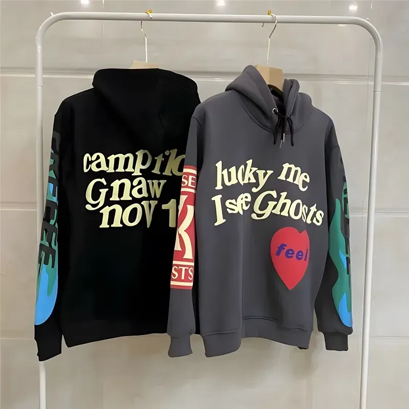 Heren hoodies ontwerper CPFM Cactus Plant Flea Market hoodie top schuimproces afdrukken lucky me ghosts hoody Fashion High Street pullover trui