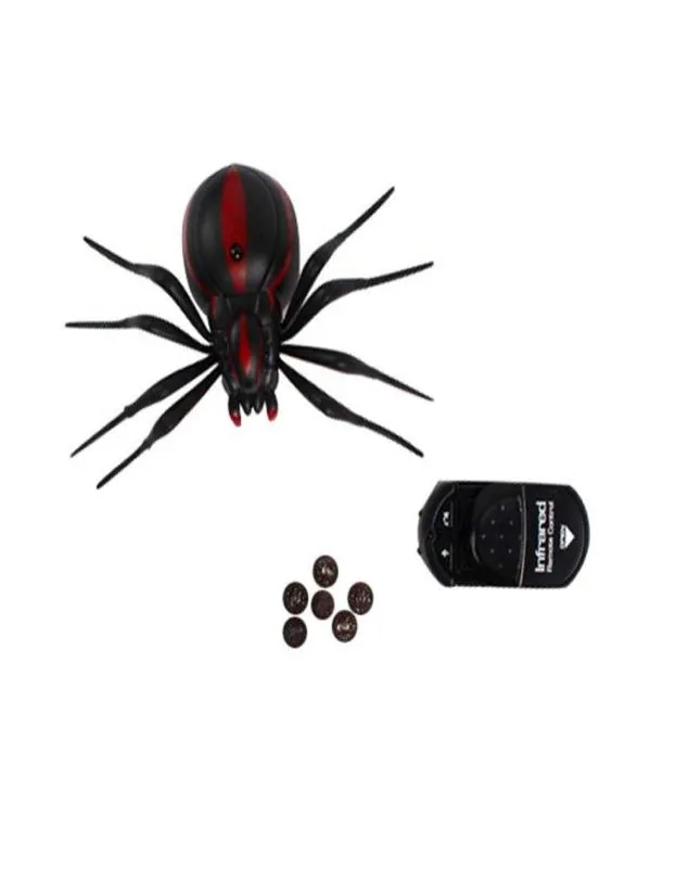 Realistico finto ragno giocattolo spaventoso telecomando RC Spider scherzo regalo di festa di Natale modello Q08235142119