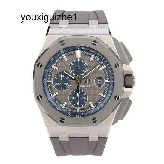 Relógio empresarial cronógrafo AP Watch Royal Oak Offshore Series 26400IO.OO.A004CA.02 Relógio de cronometragem mecânico automático masculino 44 mm de diâmetro