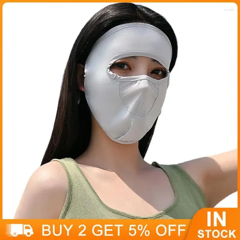 Bandanas Sunscreen Face Mask Lightweight And Breathable Silk Eye Corner Covered Full