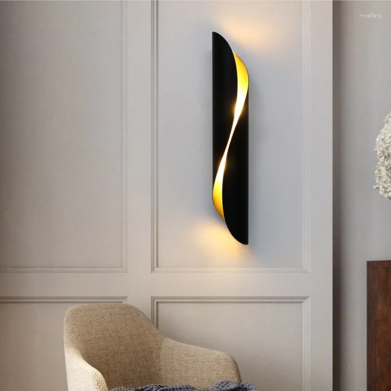 Lâmpada de parede FSS Nordic LED Sala de estar TV Quarto Luz de cabeceira Criativo Restaurante Café Modelagem