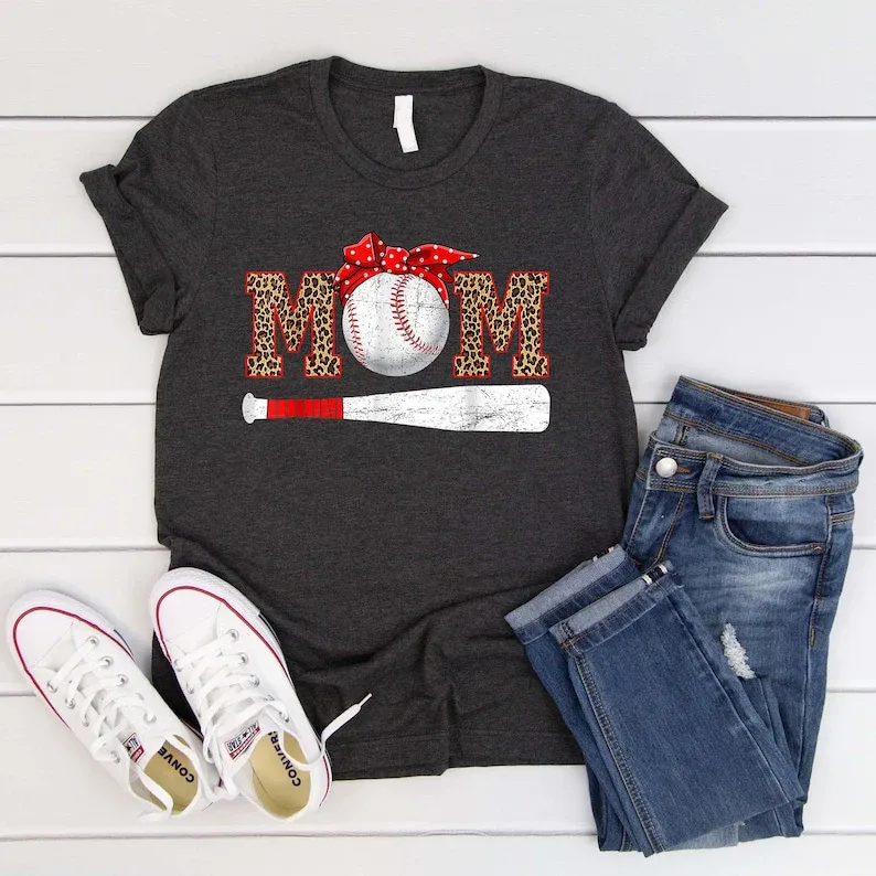 T-shirt Baseball Mom Shirt baseball shirt Sports Apparel woman tshirts graphic t shirts y2k aesthetic harajuku aesthetic clothes