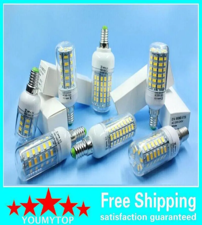 10pcs lot E27 24led 7W 36led 12W 48led 15W 56led 18W 5730 LED lamp Ultra Bright LED Corn Bulb light Chandelier6098912