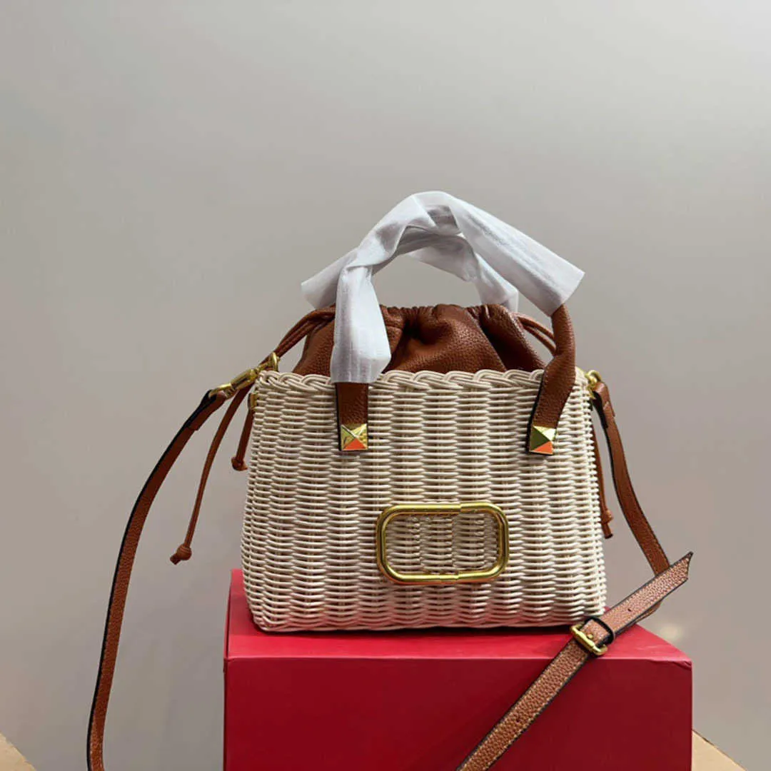 VLT Square Basket Bags Luxurys 밀짚 가방 디자이너 가방 해변 가방 가방 크로스 바디 핸드백 토트 지갑 고전 가방 240315