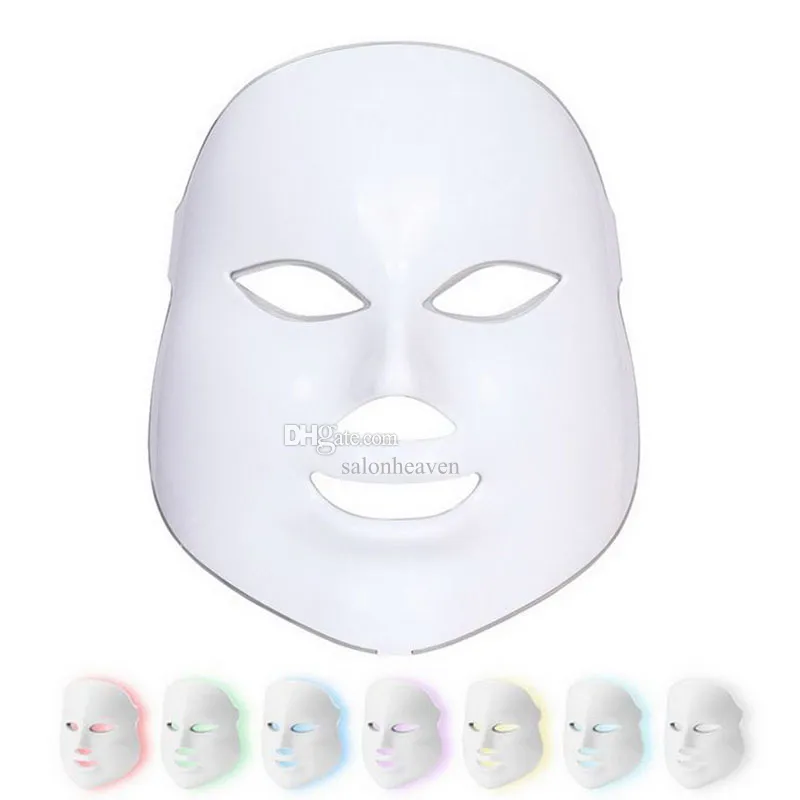 Photon PDT LED Light Facial Mask Machine 7 Färger Acne Treating Face Whitening Skin Rejuvenation Light Therapy Salon Hemanvändning