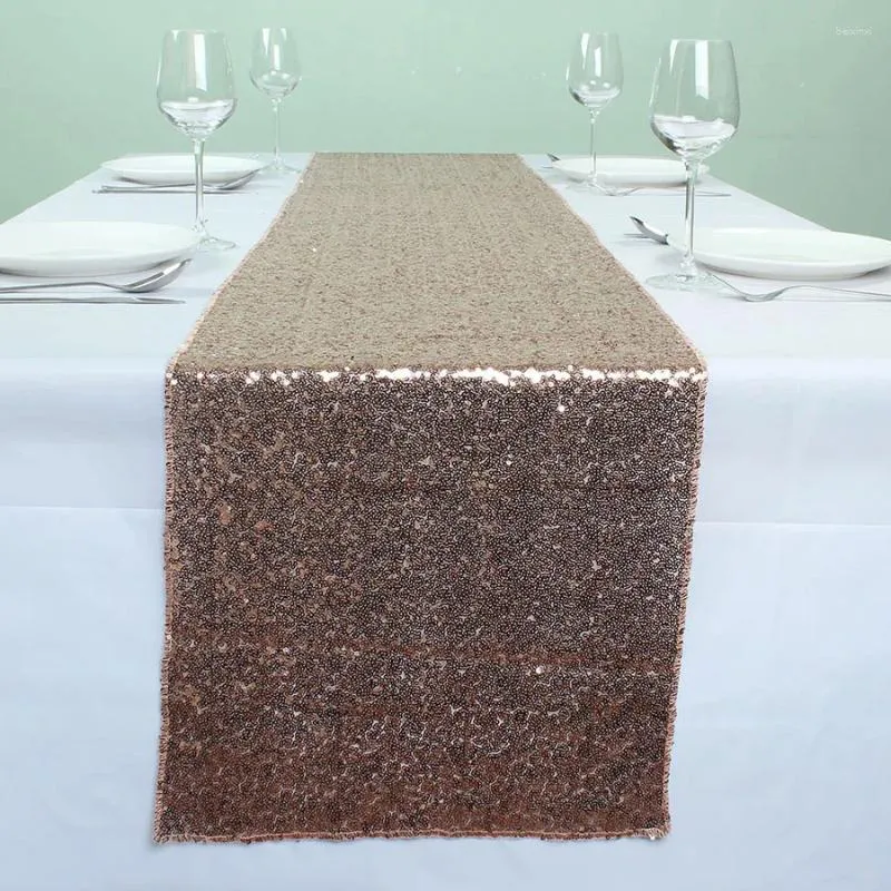 Tafelloper Champagne Kleur Glitz Banket Pailletten Lopers Bruiloft Evenement Sparkly Decoratie