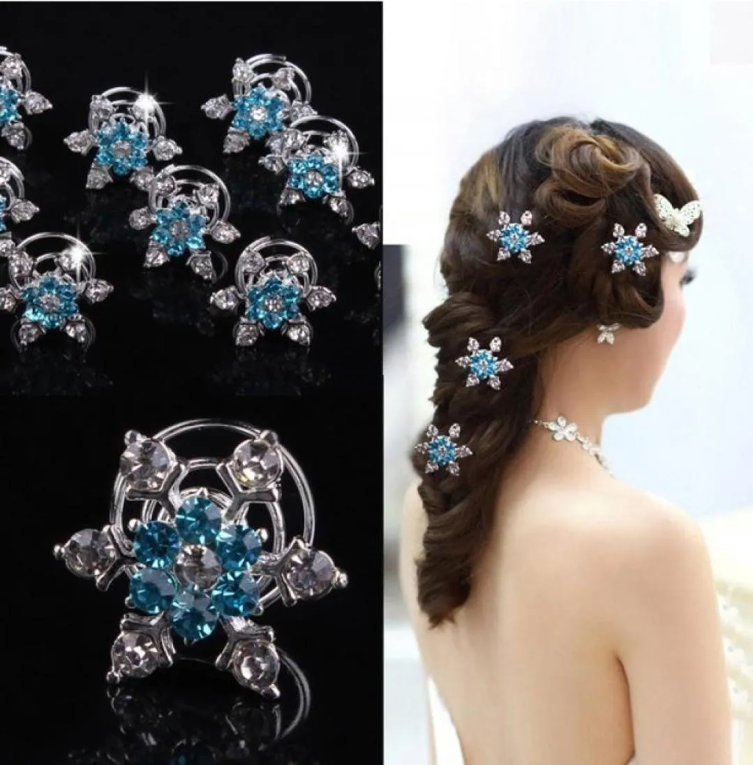 Frozen Bridal Hair Accessories Silver Plated Sprial Pins Party Hair Accessories Wedding Head Pieces5135800