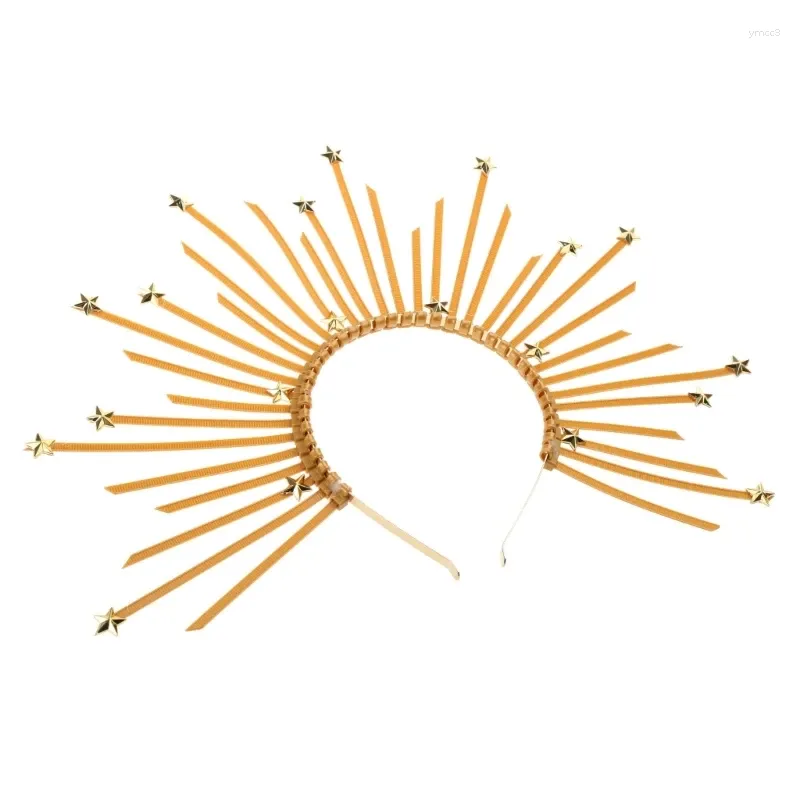 Hair Clips Star Round Headdress Crowns Alloween Costume Witch Dress Accessories Drop