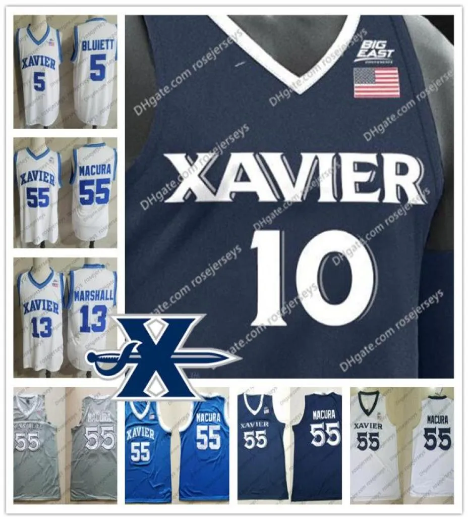 カスタムXavier Musketeers College Basketball 3 Quentin Goodin 5 Trevon Bluiett 32 Zach Mantle 0 Daniel Ramsey 25 Jason Carter 1415195