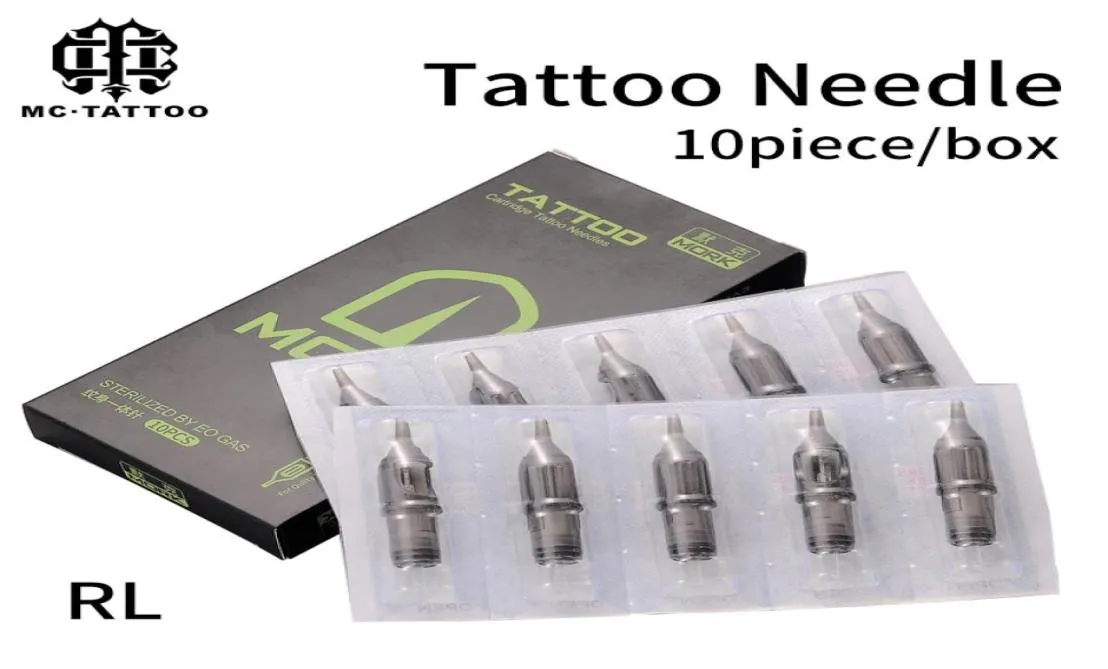 10 agulhas descartáveis do cartucho da tatuagem dos pces rl agulha estéril para a máquina rotativa caneta forro tatuagens suprimentos8208464
