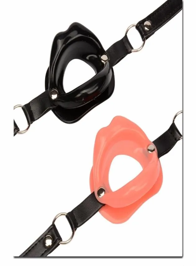 Jouets sexuels pour adultes pour femmes, fétiche en cuir, lèvres en caoutchouc, anneau torique, bouche ouverte, Gag, contraintes de Bondage, BDSM, jouet érotique 9112333