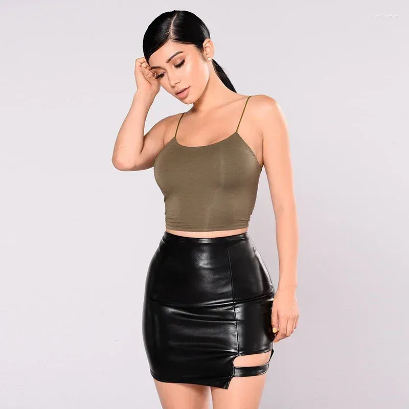 Saias de cintura alta de couro falso mini saia mulheres chique estiramento pu bodycon senhoras magro pvc envolto quadril festa clubwear personalizado