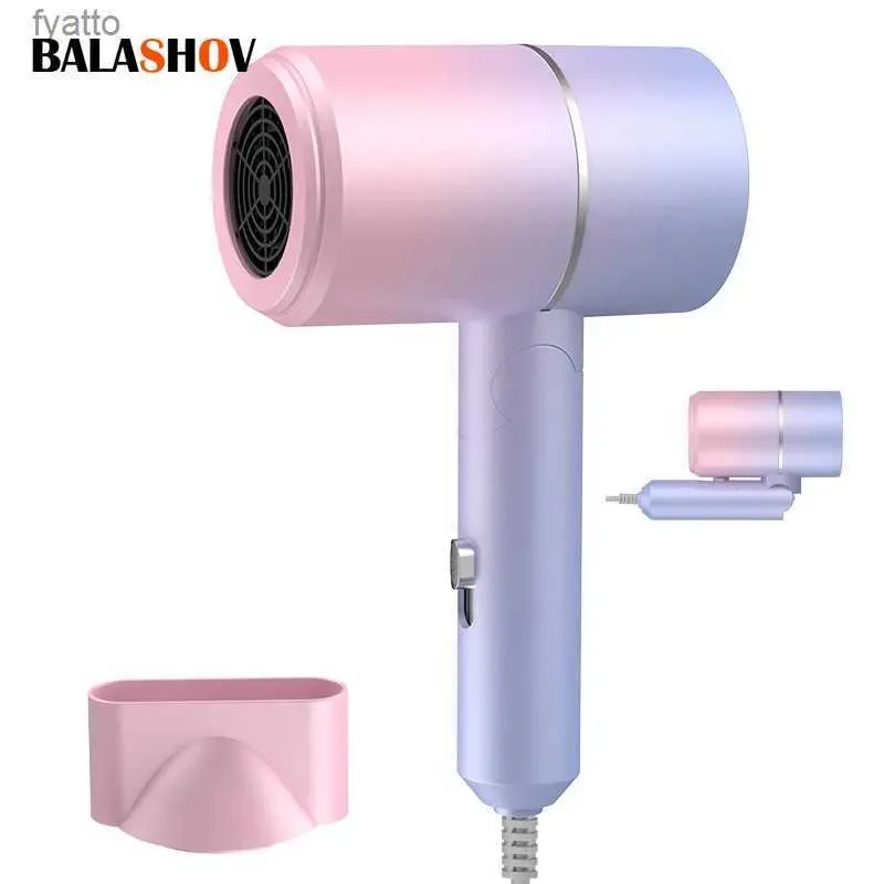 Other Appliances Hair Dryers MIni Folding Hairdryer 220V-240V 750W with Carrying Bag Hot Air Anion Hair Care for Home Travel HairDormitory Blow Drier H240306