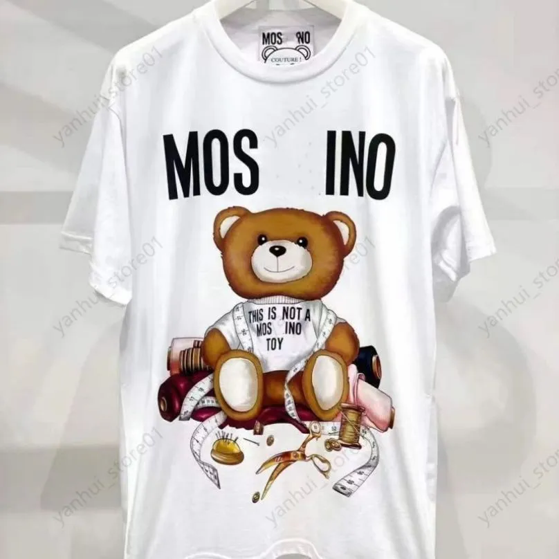 Womens Mens Designers T Shirts Sunmmer Tshirts Fashion Letter Printing Short Sleeve Lady Tees Luxurys Casual Clothes Tops T-shirts Clothing Moschino yhj