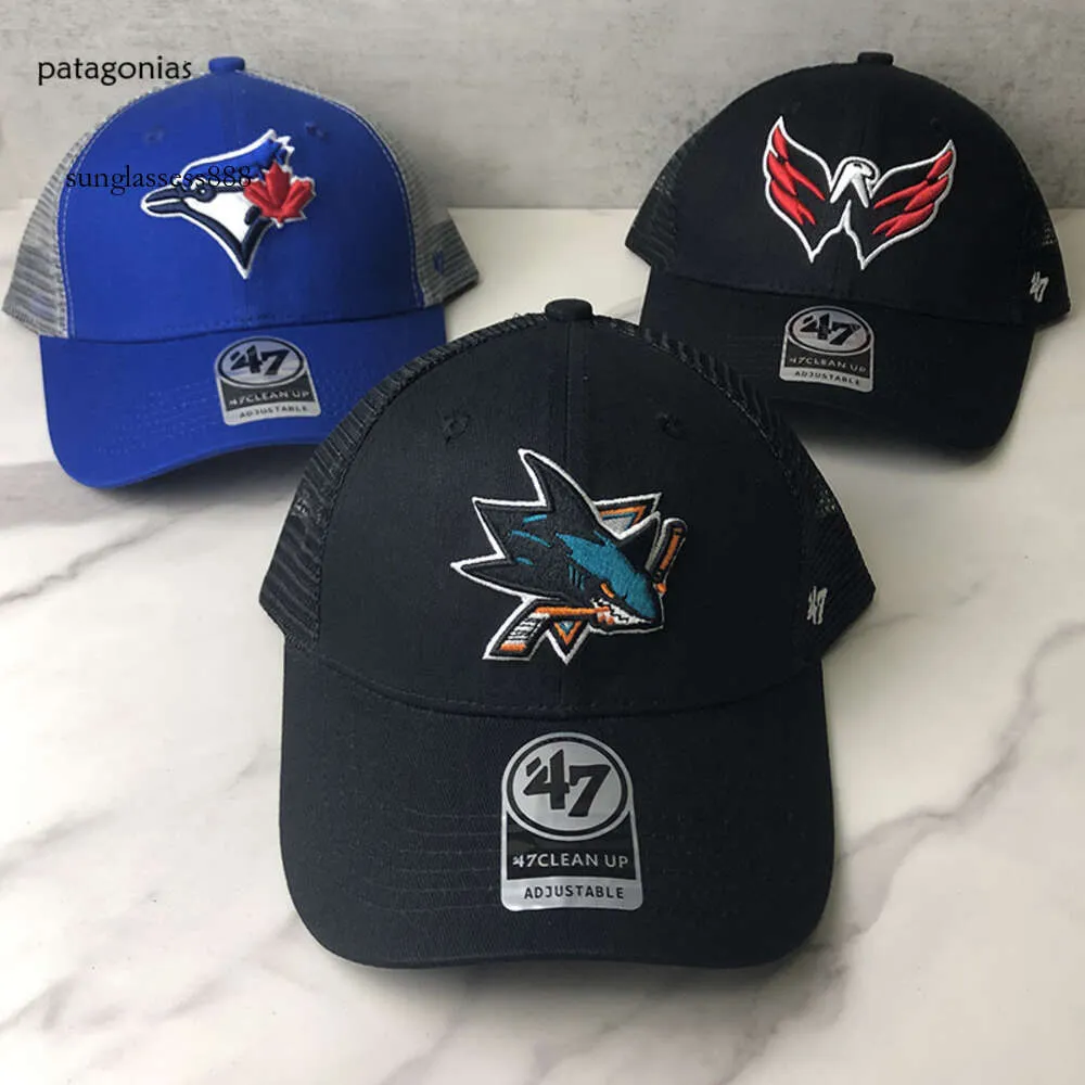 2023 Nouvelles versions coréennes et américaines de l'équipe de hockey sur glace, rugby, football, basket-ball, casquette en langue de canard, casquette de baseball de marque tendance, filet