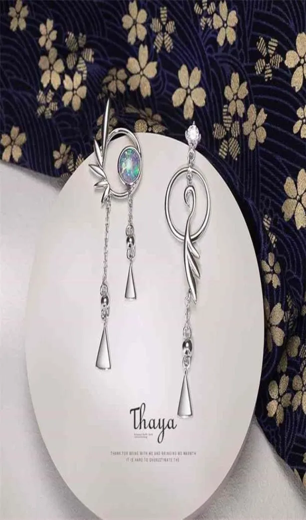 Thaya 925 Sterling Silver Flamingo Earrings Stud For Women Dangle Japanese Style Earring Fine Jewelry Gifts 2106187926171