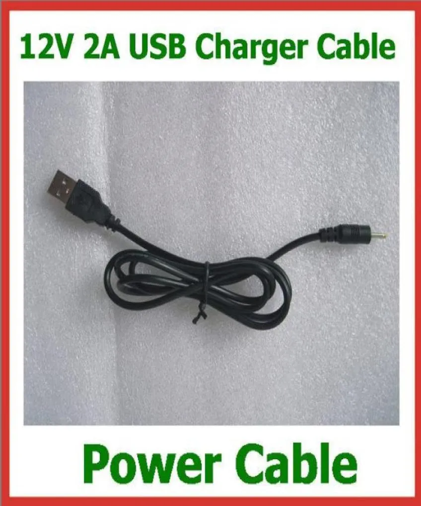 12V 2A USB -kabel Leadladdare till DC 25mm -sladd för tablettkub 10 tum U30GTU30GT2U9GT5 Vido N90FHD Chuwi V9 Ainol Hero DC Power9461118