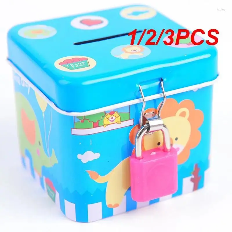 Other Bird Supplies 1/2/3PCS Parrot Piggy Bank Interactive Toy Puzzle Coin Tin Box Jar Color Random