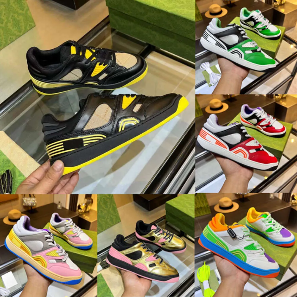 Designer sapatos de couro tênis masculino correndo vintage sapatos esportivos casuais formadores baixo estilo sapatos basquete EU35-46 com caixa 529