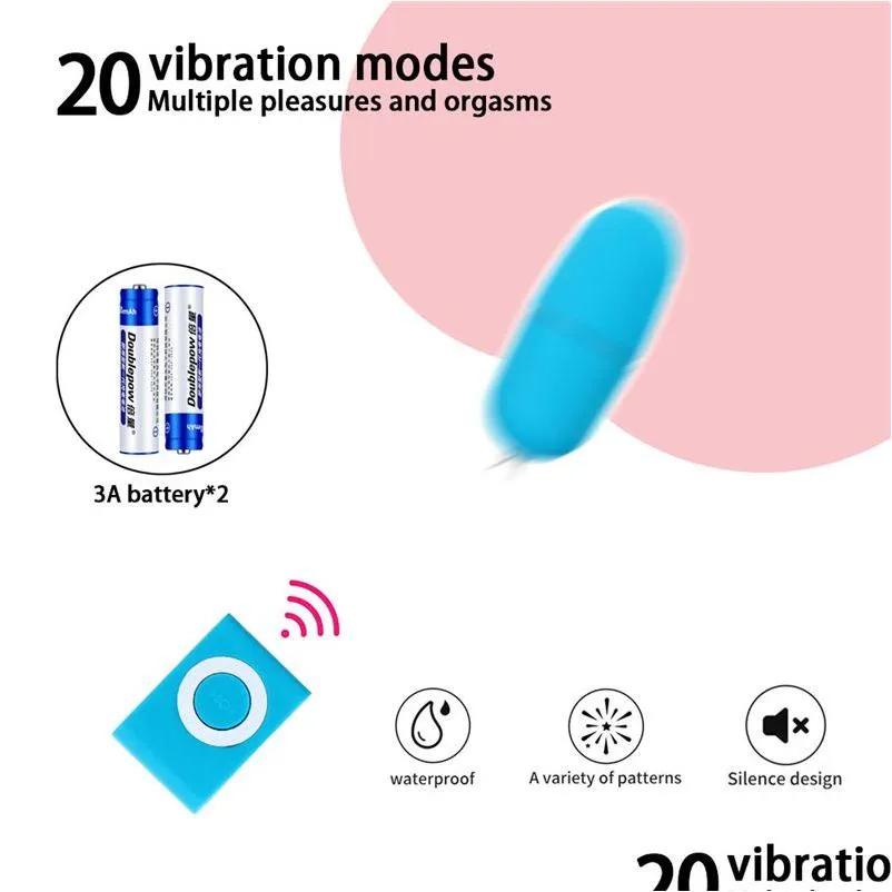 Beinmassagegeräte 5 Farben Wasserdichte Tragbare Fernbedienung Drahtlose MP3 Vibrator Ei Klitoris G-punkt Stimatoren Spielzeug Für Drop Lieferung H DH4N9